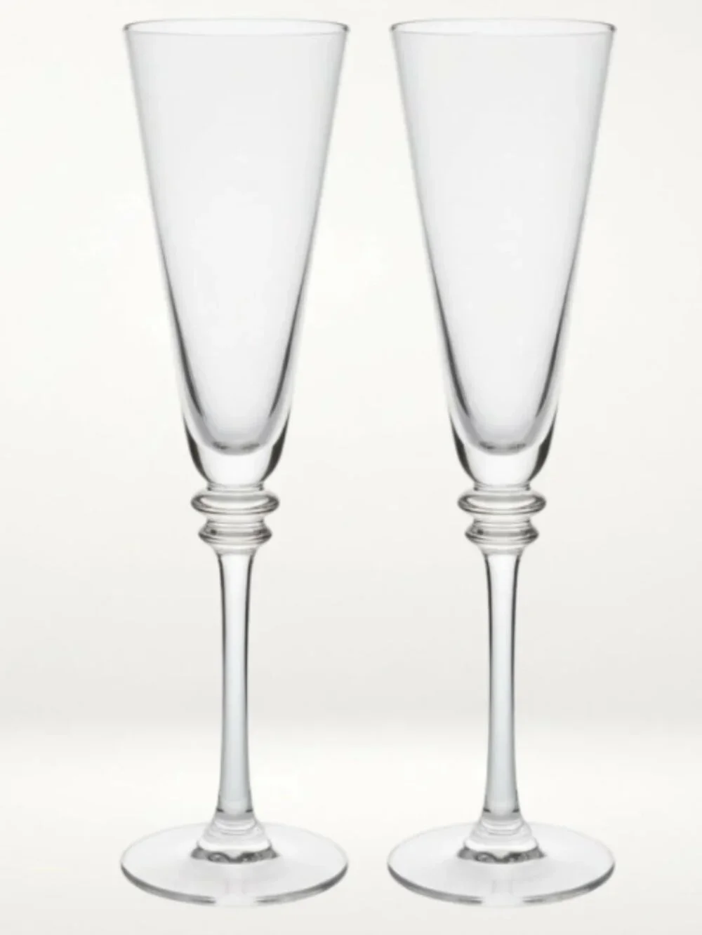 Pottery Barn Claro Fluted Champagne Glasses | Set of 2